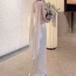 Charming Strapless Ivory Prom Dress Sequins Mermaid Evening Dress C9393