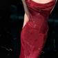 Robe de bal de princesse bustier à volants en satin long, robe de soirée C8117