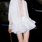 Chic Long Sleeve Homecoming Dress Lace A-Line Party Dress C9397