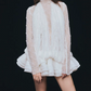 Chic Long Sleeve Homecoming Dress Lace A-Line Party Dress C9397