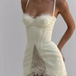 Mini robe de soirée en satin, sans bretelles, sans manches, ligne a, simple, C899