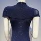 Glittering Short Sleeve Prom Dress Sequins A-Line Evening Dress C9399