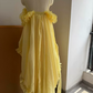 Adorable Spaghetti Strap Yellow Homecoming Dress Ruffles A-Line Party Dress C9401