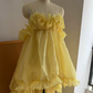 Adorable Spaghetti Strap Yellow Homecoming Dress Ruffles A-Line Party Dress C9401