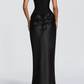 Vintage Strapless Draped Prom Dress With Scarf Mermaid Evening Dress C9402
