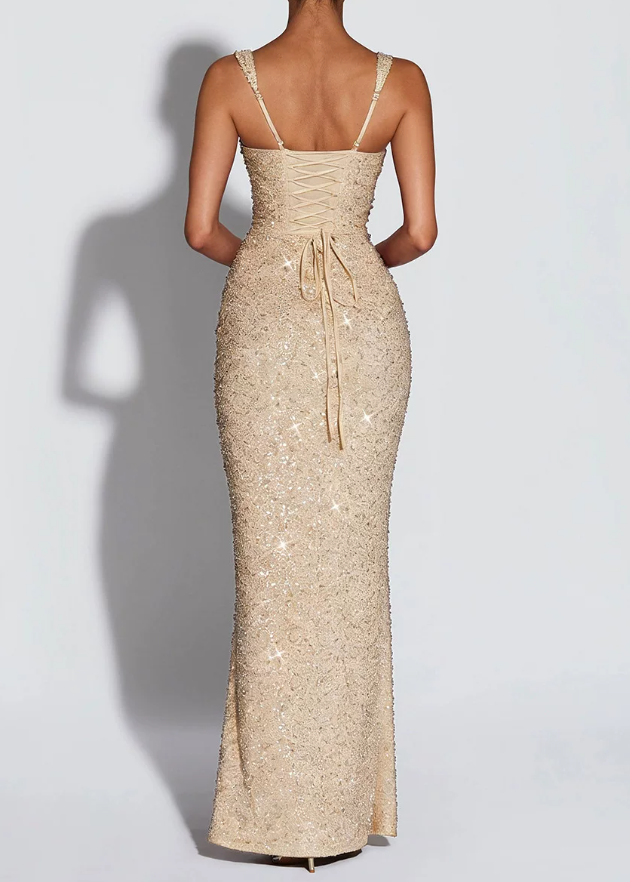 Robe de bal de princesse bustier à volants en satin long, robe de soirée C8117
