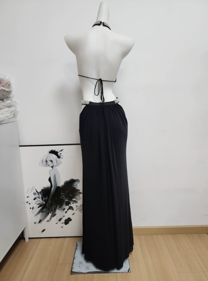 Robe de bal de princesse bustier à volants en satin long, robe de soirée C8117