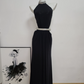 Robe de bal de princesse bustier à volants en satin long, robe de soirée C8117
