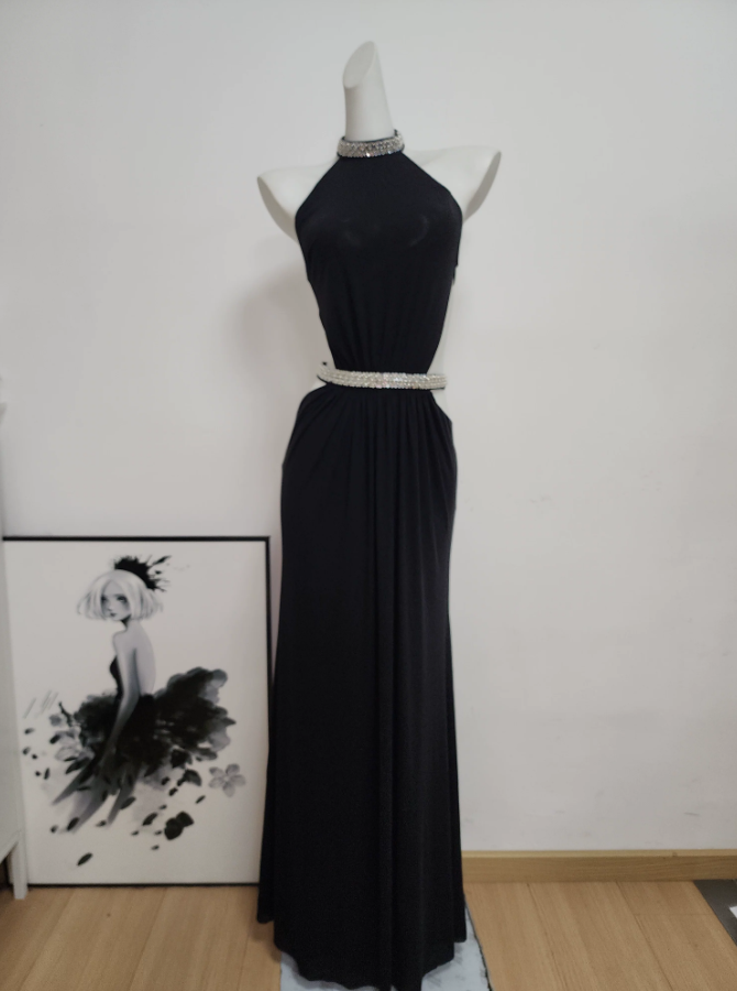 Robe de bal de princesse bustier à volants en satin long, robe de soirée C8117