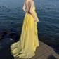 Robe de bal de princesse bustier à volants en satin long, robe de soirée C8117