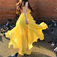 Robe de bal de princesse bustier à volants en satin long, robe de soirée C8117