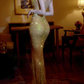 Gorgeous Halter Neck Prom Dress Crystals Mermaid Evening Dress C9414