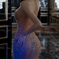 Gorgeous Halter Neck Prom Dress Crystals Mermaid Evening Dress C9414