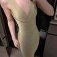 Lovely V Neck Homecoming Dress Sheath Party Dress C9415