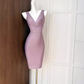Lovely V Neck Homecoming Dress Sheath Party Dress C9415