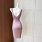 Lovely V Neck Homecoming Dress Sheath Party Dress C9415