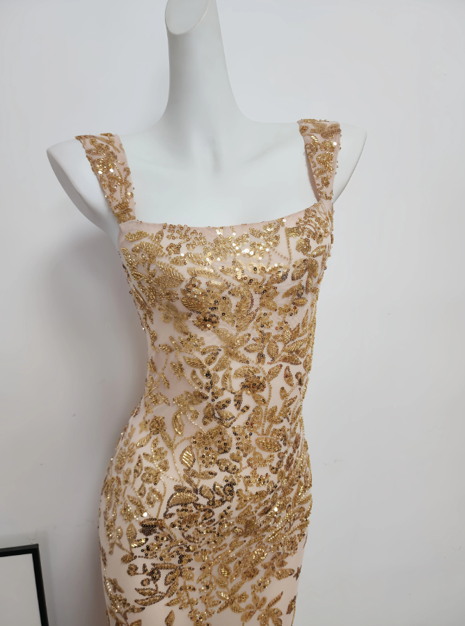 Robe de bal de princesse bustier à volants en satin long, robe de soirée C8117