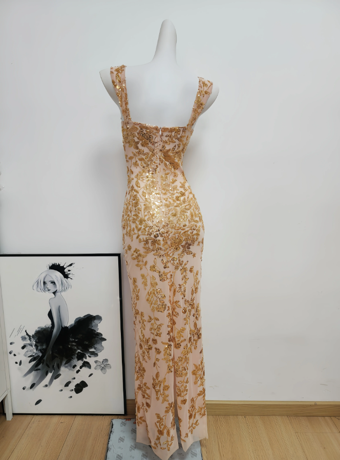 Robe de bal de princesse bustier à volants en satin long, robe de soirée C8117