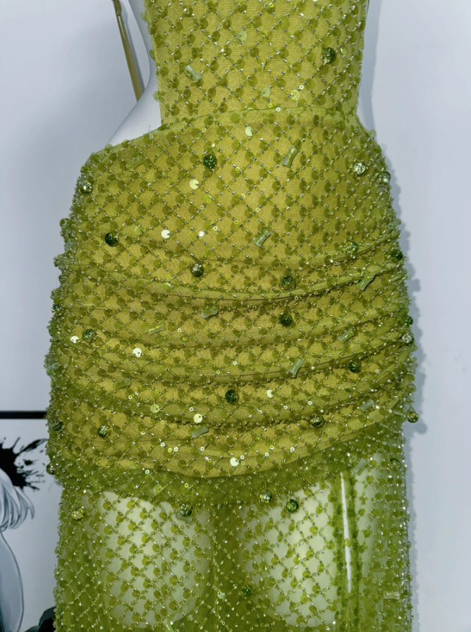 Robe de bal de princesse bustier à volants en satin long, robe de soirée C8117