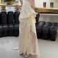 Flowy One Shoulder Lace Prom Dress Gathered A-Line Evening Dress C9423