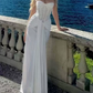 Glam Strapless Prom Dress White Sequins Mermaid Evening Dress C9427