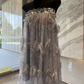 Robe de bal de princesse bustier à volants en satin long, robe de soirée C8117