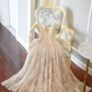Robe de bal de princesse bustier à volants en satin long, robe de soirée C8117