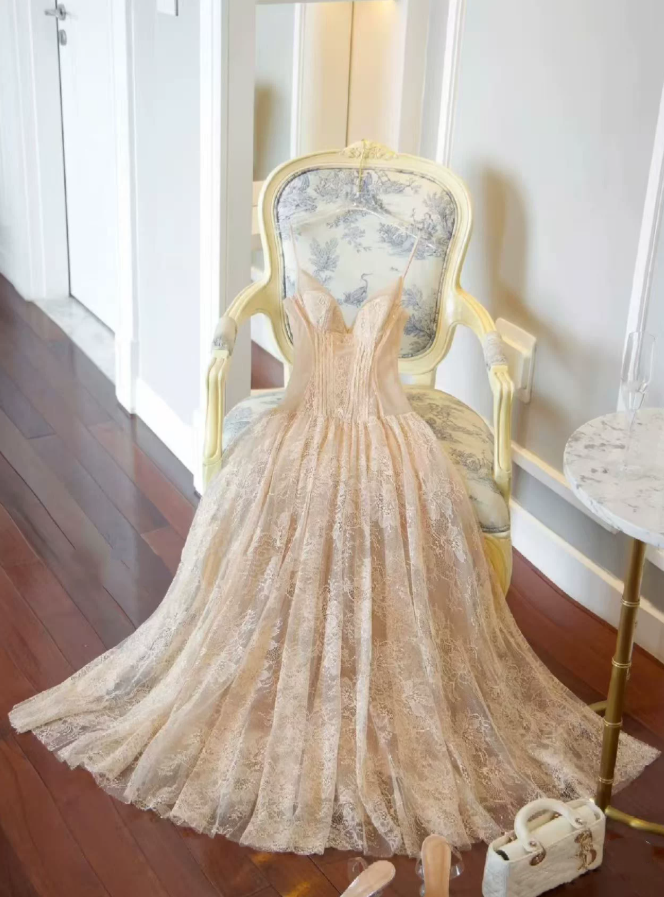 Robe de bal de princesse bustier à volants en satin long, robe de soirée C8117