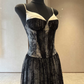Robe de bal de princesse bustier à volants en satin long, robe de soirée C8117