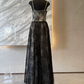 Robe de bal de princesse bustier à volants en satin long, robe de soirée C8117