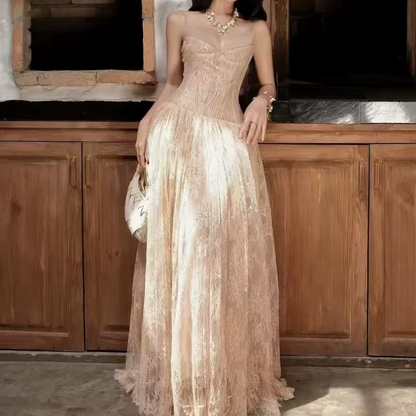 Robe de bal de princesse bustier à volants en satin long, robe de soirée C8117