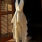 Mini robe de soirée en satin, sans bretelles, sans manches, ligne a, simple, C899