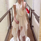 Mini robe de soirée en satin, sans bretelles, sans manches, ligne a, simple, C899