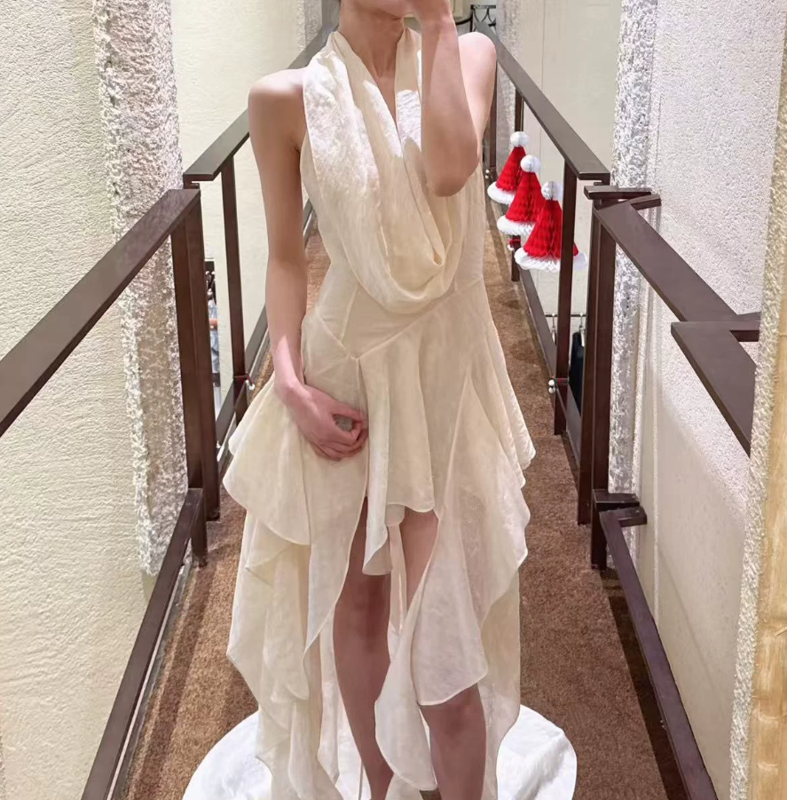 Mini robe de soirée en satin, sans bretelles, sans manches, ligne a, simple, C899