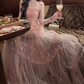 Alluring Halter Neck Prom Dress Lace A-Line Evening Dress C9432