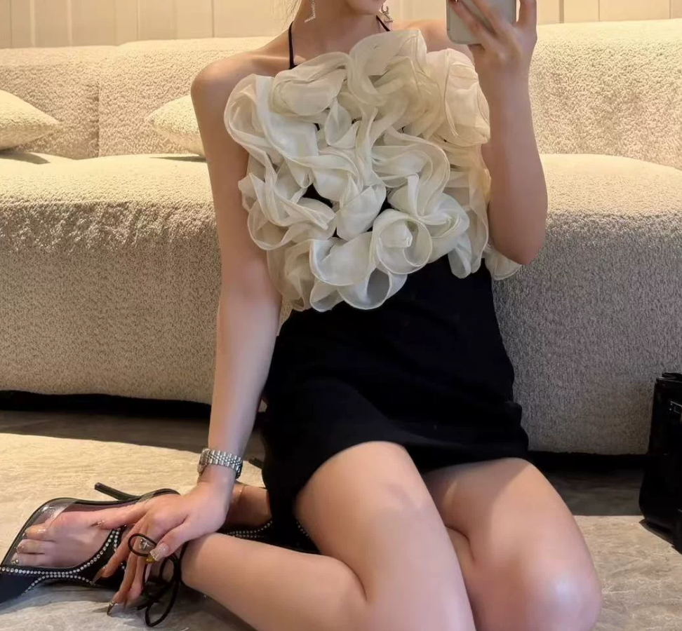 Mini robe de soirée en satin, sans bretelles, sans manches, ligne a, simple, C899