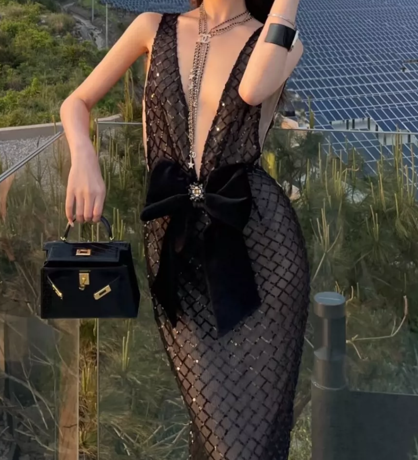Robe de bal de princesse bustier à volants en satin long, robe de soirée C8117
