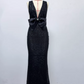 Robe de bal de princesse bustier à volants en satin long, robe de soirée C8117