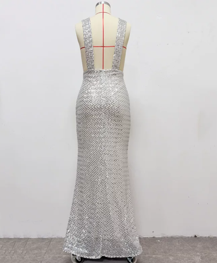 Robe de bal de princesse bustier à volants en satin long, robe de soirée C8117
