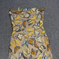 Vintage Strapless Slit Prom Dress Butterflies Sheath Evening Dress C9435
