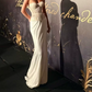 Robe de bal de princesse bustier à volants en satin long, robe de soirée C8117