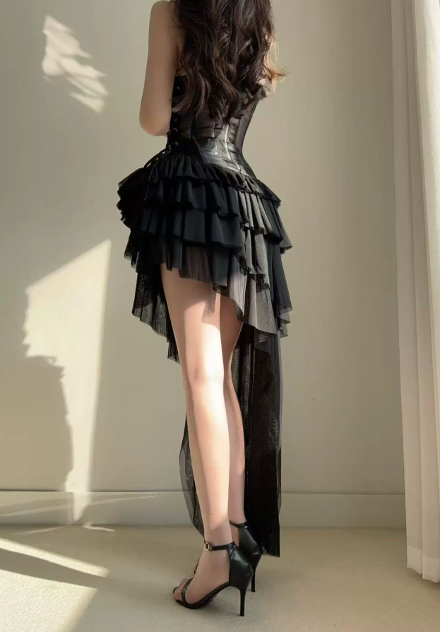 Mini robe de soirée en satin, sans bretelles, sans manches, ligne a, simple, C899