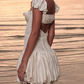 Adorable Square Neck White Homecoming Dress Lace A-Line Party Dress C9442