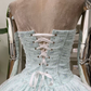 Cute Strapless Floral Homecoming Dress Tulle A-Line Party Dress C9443