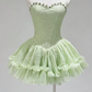 Classical Strapless Floral Homecoming Dress Lace Tulle A-Line Party Dress C9445