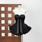 Trendy Strapless Bow Homecoming Dress Lace Tulle A-Line Party Dress C9446