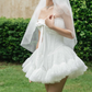 Trendy Strapless Bow Homecoming Dress Lace Tulle A-Line Party Dress C9446