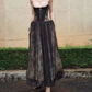 Chic Spaghetti Strap Black Prom Dress Lace Sequins A-Line Evening Dress C9450