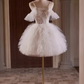 Modest Ball Gown Off The Shoulder White Tulle Birthday Outfits Homecoming Dress C945