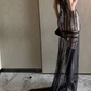 Fascinating Strapless Prom Dress Black Lace Mermaid Evening Dress C9467